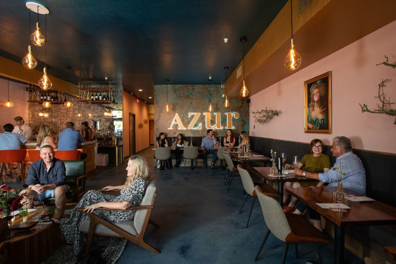 Azur Wines tasting lounge in downtown Napa. 